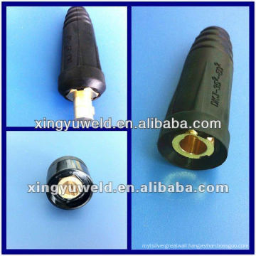 Welding cable connector and socket